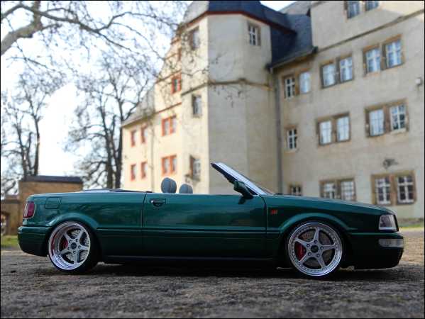 1:18 Audi 80 2.8 V6 Cabrio "GREEN EDITION" + "OZ Mito Alu-Felgen"